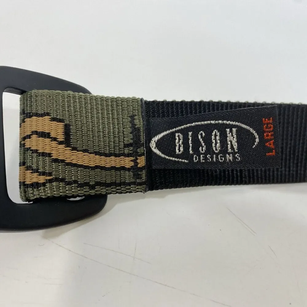 Mens Bison Nylon Strap Belt Large Project Cope Friedlander‎ Knot Graphics 39”